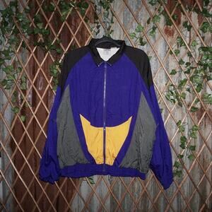 Large - Vintage Y2K TODD1 embroider colorblock windbreaker